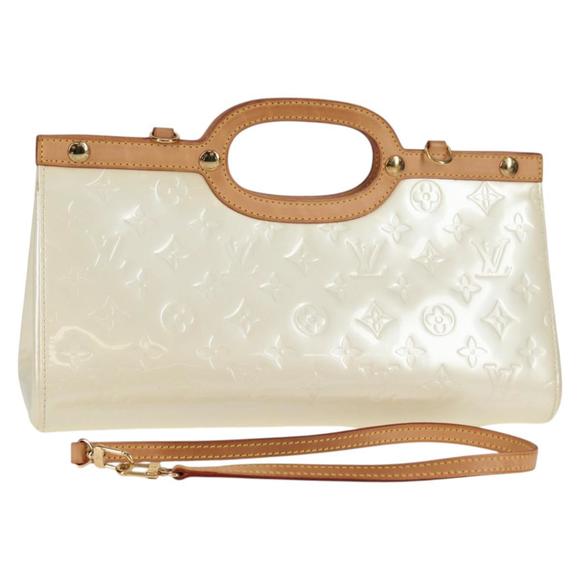 LOUIS VUITTON Monogram Vernis Roxbury Drive Hand Bag Perle M91374 Auth 132878V - Picture 1 of 16